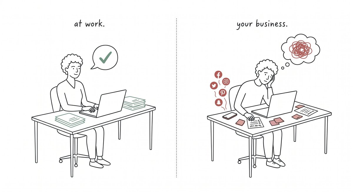 At work vs your business